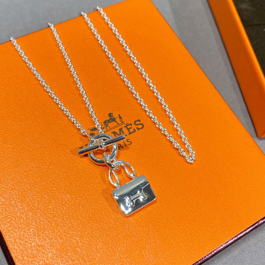 [Bling Jewelrys ]CONSTANCE PEDANT SILVER NECKLACE