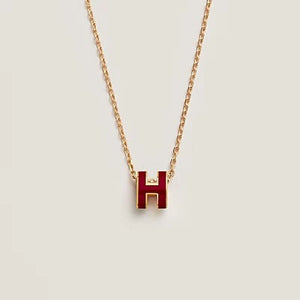 [Bling Jewelrys] HM クリック レッド エナメル ゴールド ネックレス