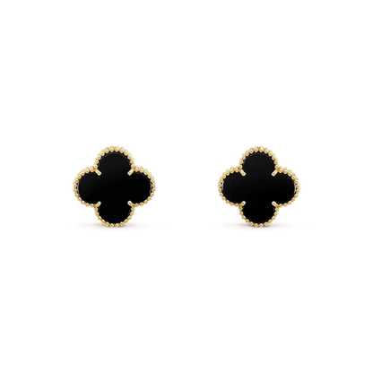 [Bling Jewelrys] CLOVER MEDIUM 1 MOTIV ONYX OHRSTECKER