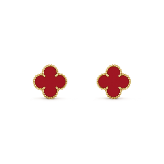 [Bling Jewelrys ]CLOVER MINI 9.5MM CARNELIAN EARRINGS