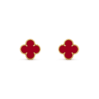 [Bling Jewelrys] CLOVER MEDIUM 1 MOTIV KARNEOL OHRRINGE