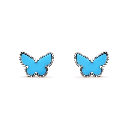 [Bling Jewelrys] TÜRKIS-SCHMETTERLINGSOHRRINGE SILBER