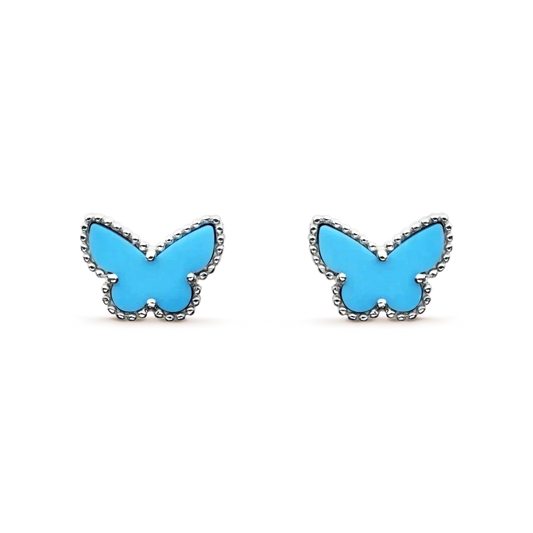 [Bling Jewelrys ]BUTTERFLY TURQUOISE EARRINGS SILVER