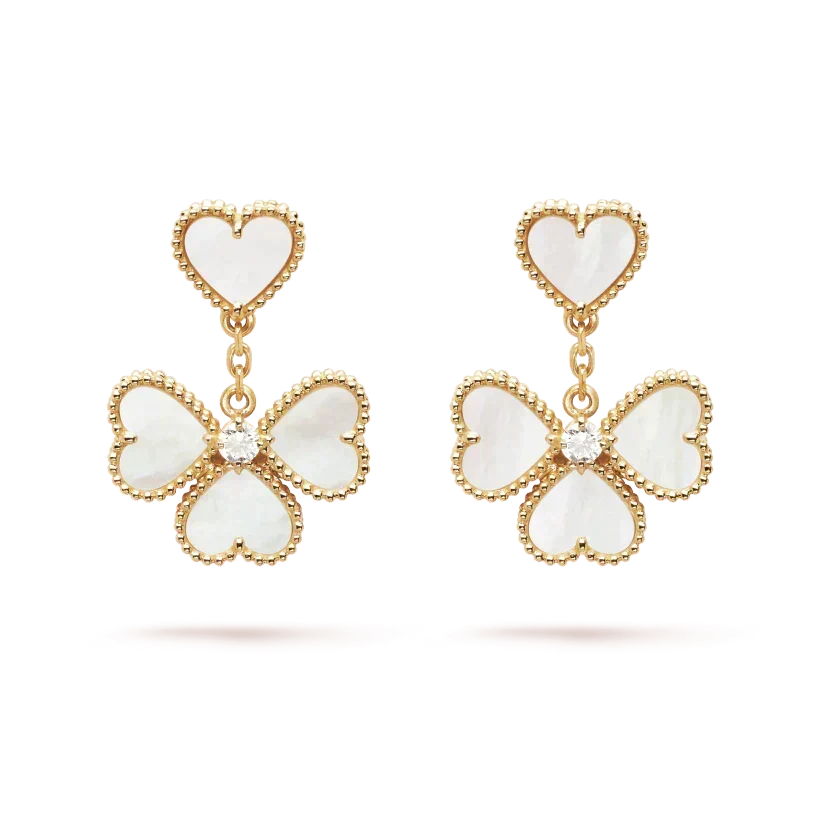 [Bling Jewelrys ]CLOVER SWEET WHITE MOP EARRINGS