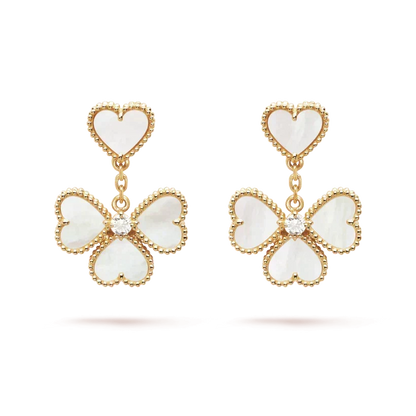 [Bling Jewelrys ]CLOVER SWEET WHITE MOP EARRINGS