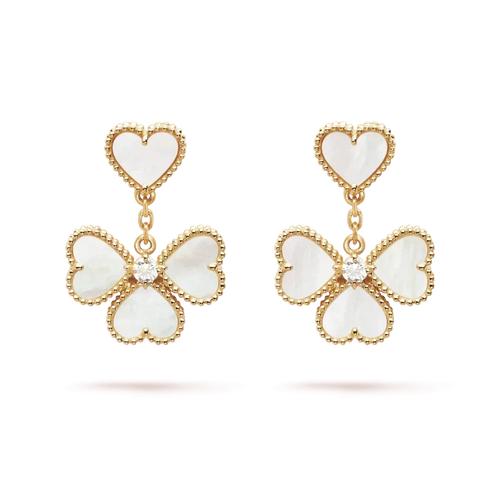 [Bling Jewelrys ]CLOVER SWEET WHITE MOP EARRINGS