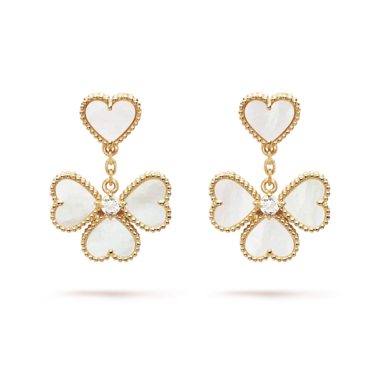 [Bling Jewelrys ]CLOVER SWEET WHITE MOP EARRINGS