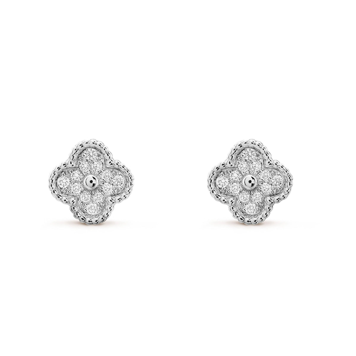 [Bling Jewelrys ]CLOVER MINI DIAMOND STUD EARRINGS