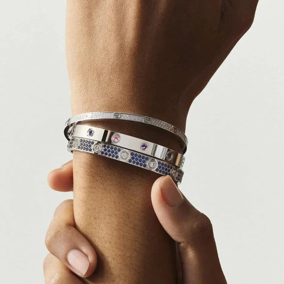 [Bling Jewelrys]CLASSIC 6.1MM LOVE BRACELET 10-DIAMOND MULTICOLOR