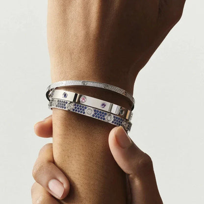 [Bling Jewelrys]CLASSIC 6.1MM LOVE BRACELET 10-DIAMOND MULTICOLOR
