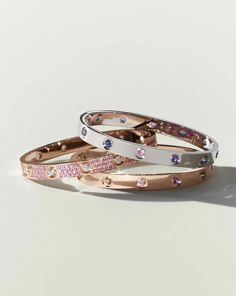 [Bling Jewelrys]CLASSIC 6.1MM LOVE BRACELET 10-DIAMOND FULL PAVÉ