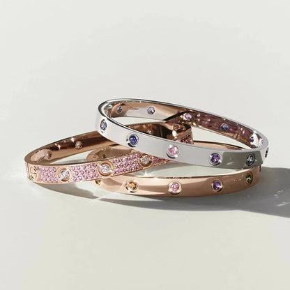 [Bling Jewelrys]CLASSIC 6.1MM LOVE BRACELET 10-DIAMOND MULTICOLOR