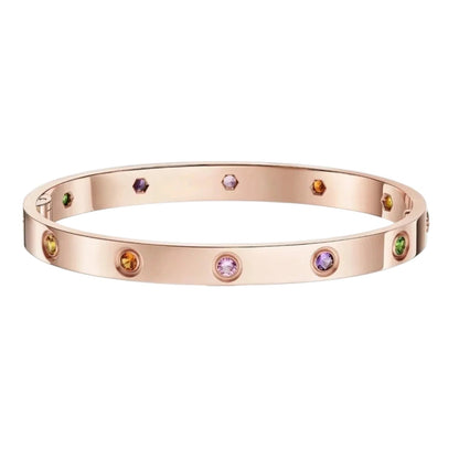 [Bling Jewelrys]CLASSIC 6.1MM LOVE BRACELET 10-DIAMOND MULTICOLOR