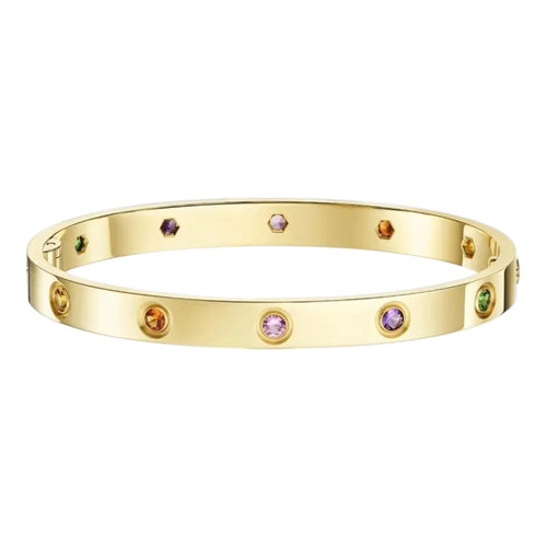 [Bling Jewelrys]CLASSIC 6.1MM LOVE BRACELET 10-DIAMOND MULTICOLOR
