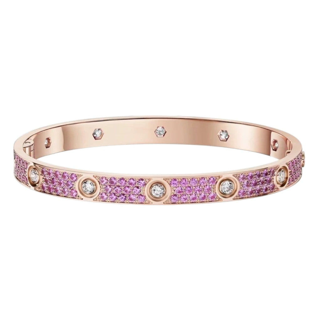 [Bling Jewelrys]CLASSIC 6.1MM LOVE BRACELET 10-DIAMOND FULL PAVÉ