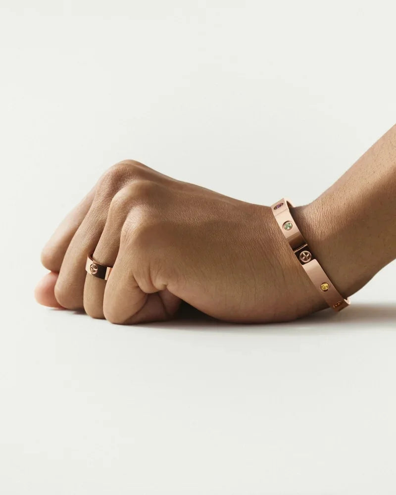 [Bling Jewelrys]CLASSIC 6.1MM LOVE BRACELET 10-DIAMOND FULL PAVÉ
