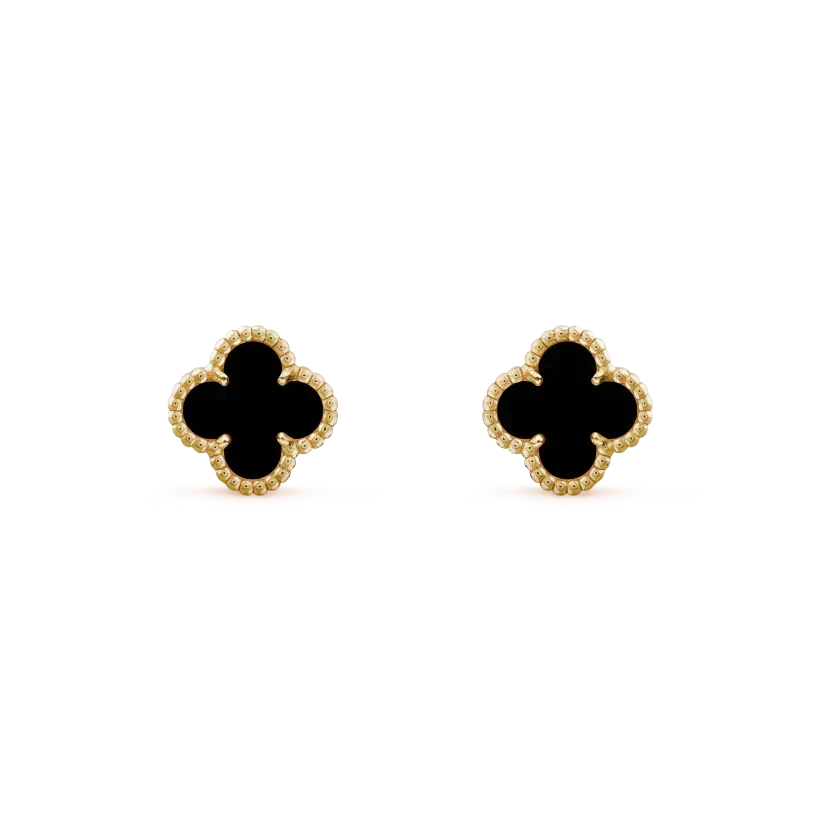 [Bling Jewelrys] KLEINE 9,5 MM KLEEBATT-OHRRINGE AUS SCHWARZEM PERLMUTT
