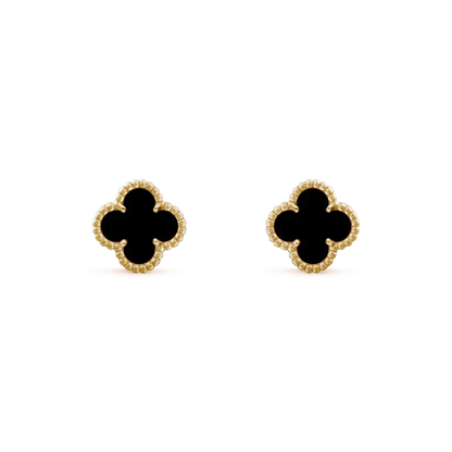 [Bling Jewelrys] KLEINE 9,5 MM KLEEBATT-OHRRINGE AUS SCHWARZEM PERLMUTT