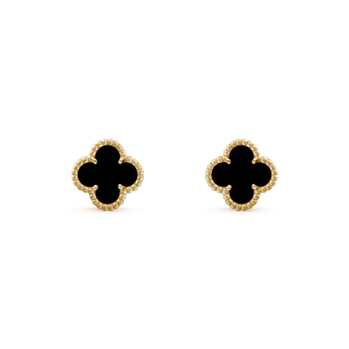 [Bling Jewelrys] KLEINE 9,5 MM KLEEBATT-OHRRINGE AUS SCHWARZEM PERLMUTT