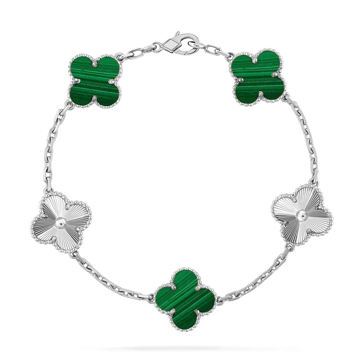 {
  "Bling Jewelrys ": "Bling Jewelrys ",
  "CLOVER  5 MOTIF MALACHITE BRACELET COLLECTION": "KLEEBLATT 5-MOTIV MALACHIT-ARMBAND KOLLEKTION"
}
