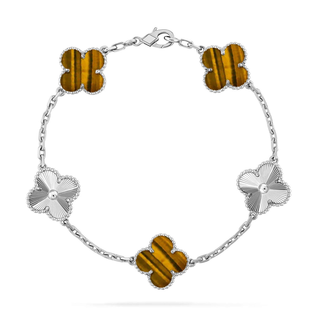 {
  "Bling Jewelrys": "ブリングジュエリー",
  "CLOVER 5 MOTIFS TIGER EYE BRACELET COLLECTION": "クローバー 5モチーフ タイガーアイ ブレスレット コレクション"
}