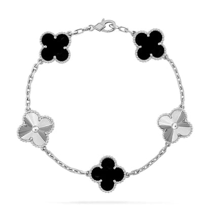 [Bling Jewelrys ] クローバー 5モチーフ オニキスブレスレット コレクション
