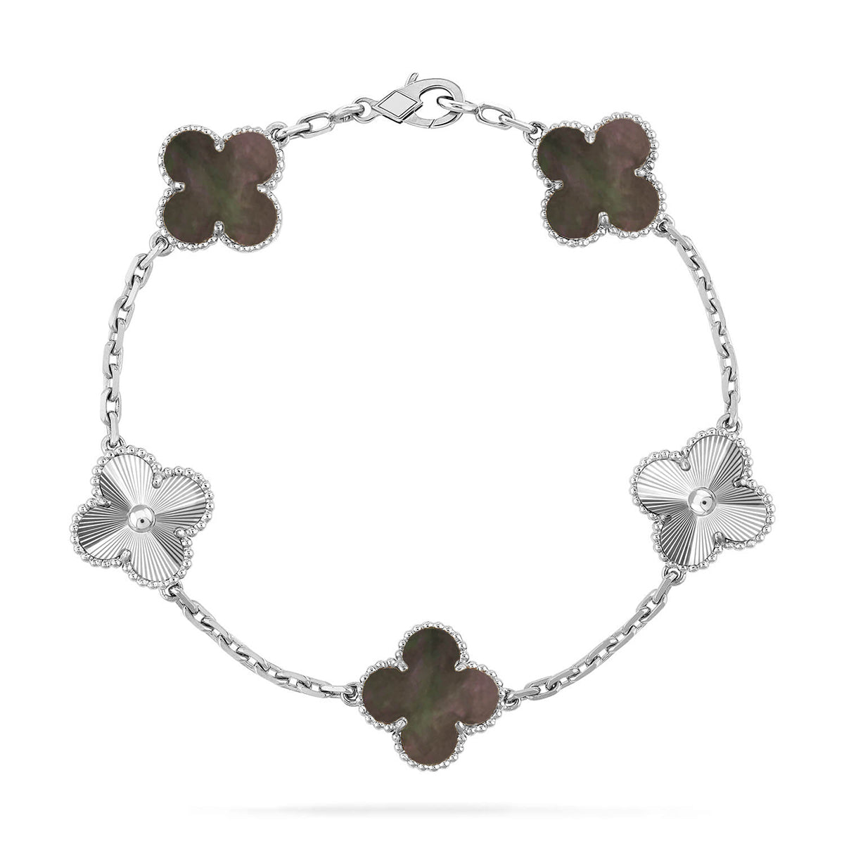 {
  "Bling Jewelrys": "Bling Jewelry",
  "CLOVER 5 MOTIF GRAY MOP BRACELET COLLECTION": "KLEEBLATT 5-MOTIV GRAU PERLMUTT ARMBAND KOLLEKTION"
}