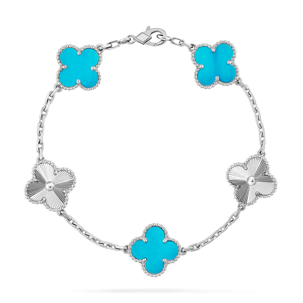 [Bling Jewelrys ] CLOVER 5 MOTIF TURQUOISE BRACELET COLLECTION