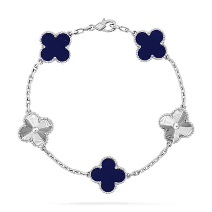 [Bling Jewelrys ]CLOVER 5 MOTIF LAPIS LAZULI BRACELET COLLECTION