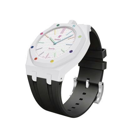 [Bling Jewelrys]Royal Oak Pop Exclusive Bioceramic Case & Silicone Strap Mix Color