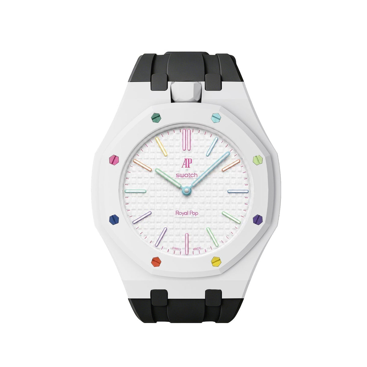 [Bling Jewelrys]Royal Oak Pop Exclusive Bioceramic Case & Silicone Strap Mix Color
