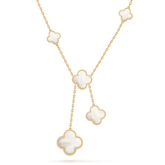 [Bling Jewelrys] KLEEBATT MUTTERPERLEN-HALSKETTE 6 MOTIVE