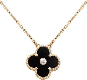 {
  "[Bling Jewelrys ]CLOVER 15MM DIAMOND ONYX NECKLACE": "[Bling Jewelrys ]KLEEBLATT 15MM DIAMANT ONYX HALSKETTE"
}