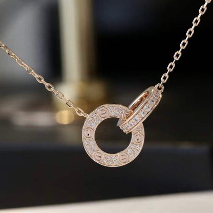 {
  "Bling Jewelrys": "Bling Jewelrys",
  "LOVE 7.6MM NECKLACE ROSE GOLD AND SILVER  FULL DIAMOND": "LOVE 7,6 MM HALSKETTE ROSÉGOLD UND SILBER VOLL DIAMANTBESATZ"
}