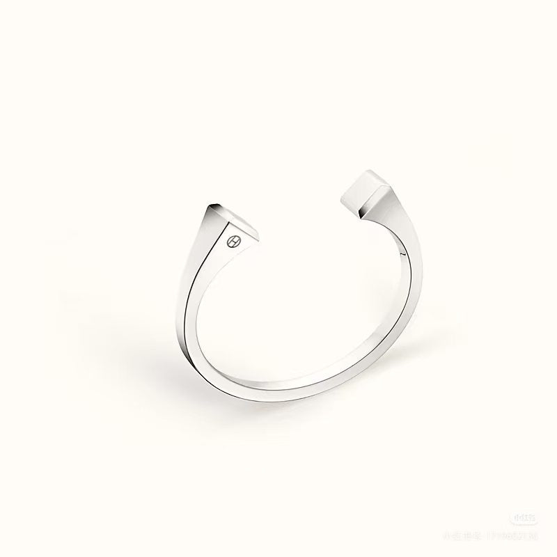 [Bling Jewelrys]CLOU DE FORGE SQUARE CONE STUDS OPEN CUFF ONE SIZE