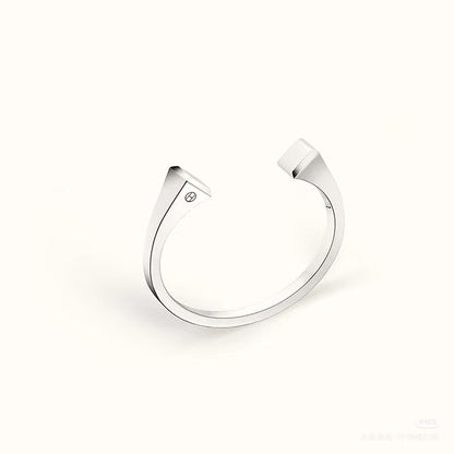 [Bling Jewelrys]CLOU DE FORGE SQUARE CONE STUDS OPEN CUFF ONE SIZE