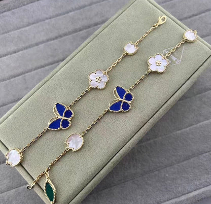 [Bling Jewelrys] LUCKY SPRING GOLD BLAUSTEIN WEISSES PERLMUTT ARMBAND
