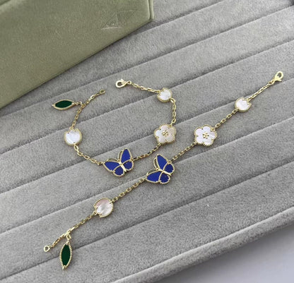 [Bling Jewelrys] LUCKY SPRING GOLD BLAUSTEIN WEISSES PERLMUTT ARMBAND