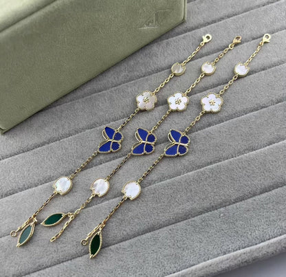 [Bling Jewelrys] LUCKY SPRING GOLD BLAUSTEIN WEISSES PERLMUTT ARMBAND