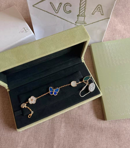 [Bling Jewelrys] LUCKY SPRING GOLD BLAUSTEIN WEISSES PERLMUTT ARMBAND