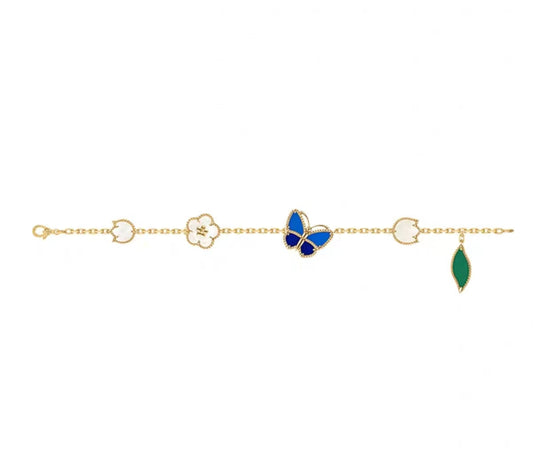 [Bling Jewelrys] LUCKY SPRING GOLD BLAUSTEIN WEISSES PERLMUTT ARMBAND