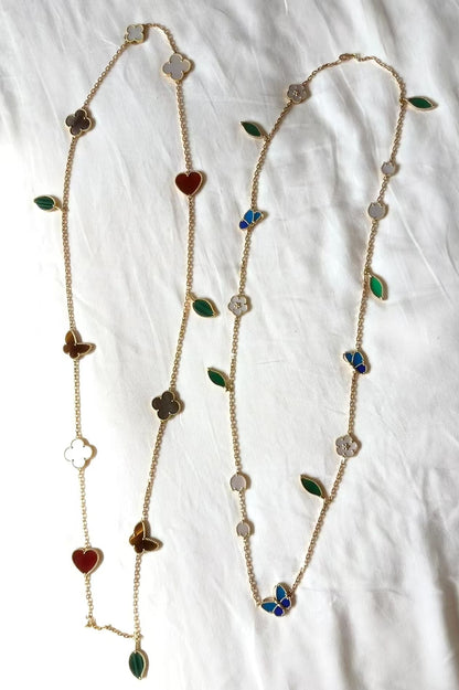 [Bling Jewelrys ]LUCKY SPRING GOLD  MOTIFS  NECKLACE