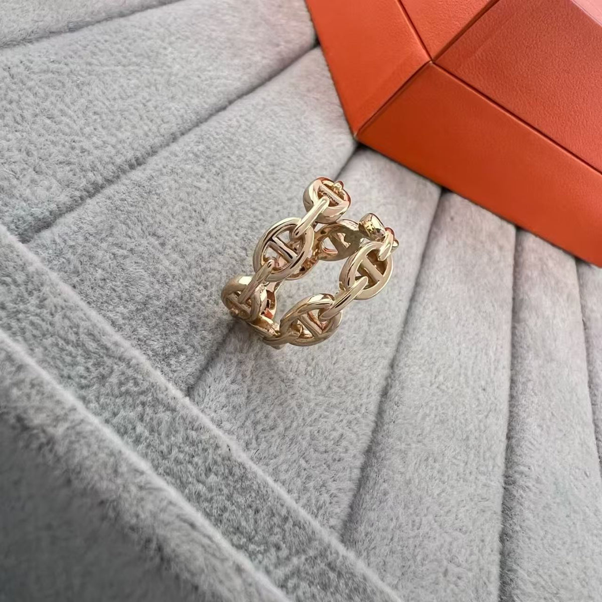 [Bling Jewelrys]GLOSSY FINISH SQUARE COMBINATION DOUBLE-LAYER PIG NOSE RING