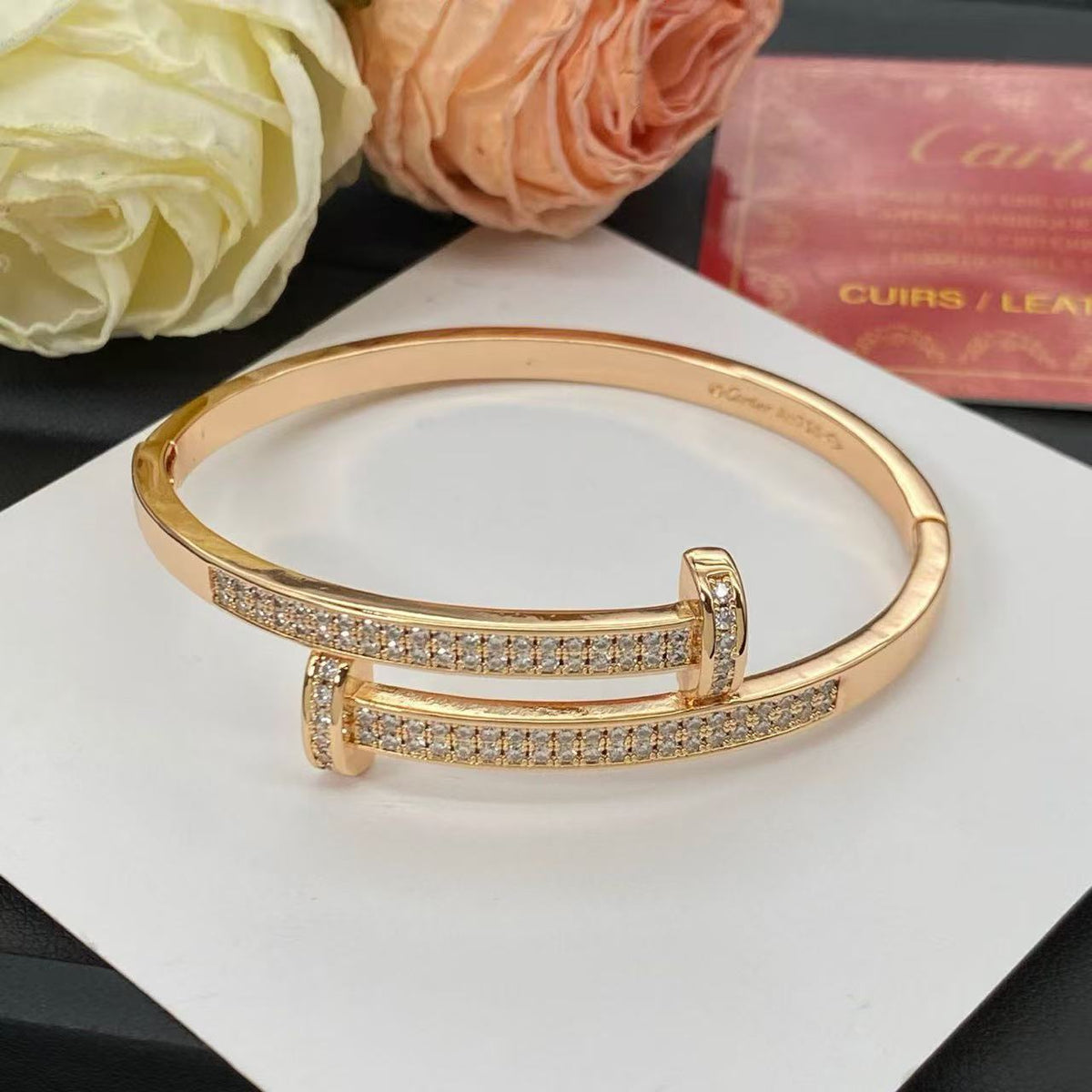 [Bling Jewelrys]NEW ROSE GOLD 6.1MM BRACELET
