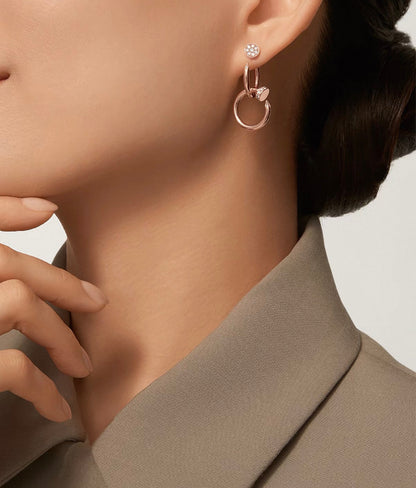 [Bling Jewelrys]ネイルコレクション ダイヤモンドセット ダブルフープピアス