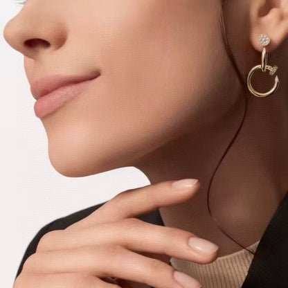 [Bling Jewelrys]ネイルコレクション ダイヤモンドセット ダブルフープピアス