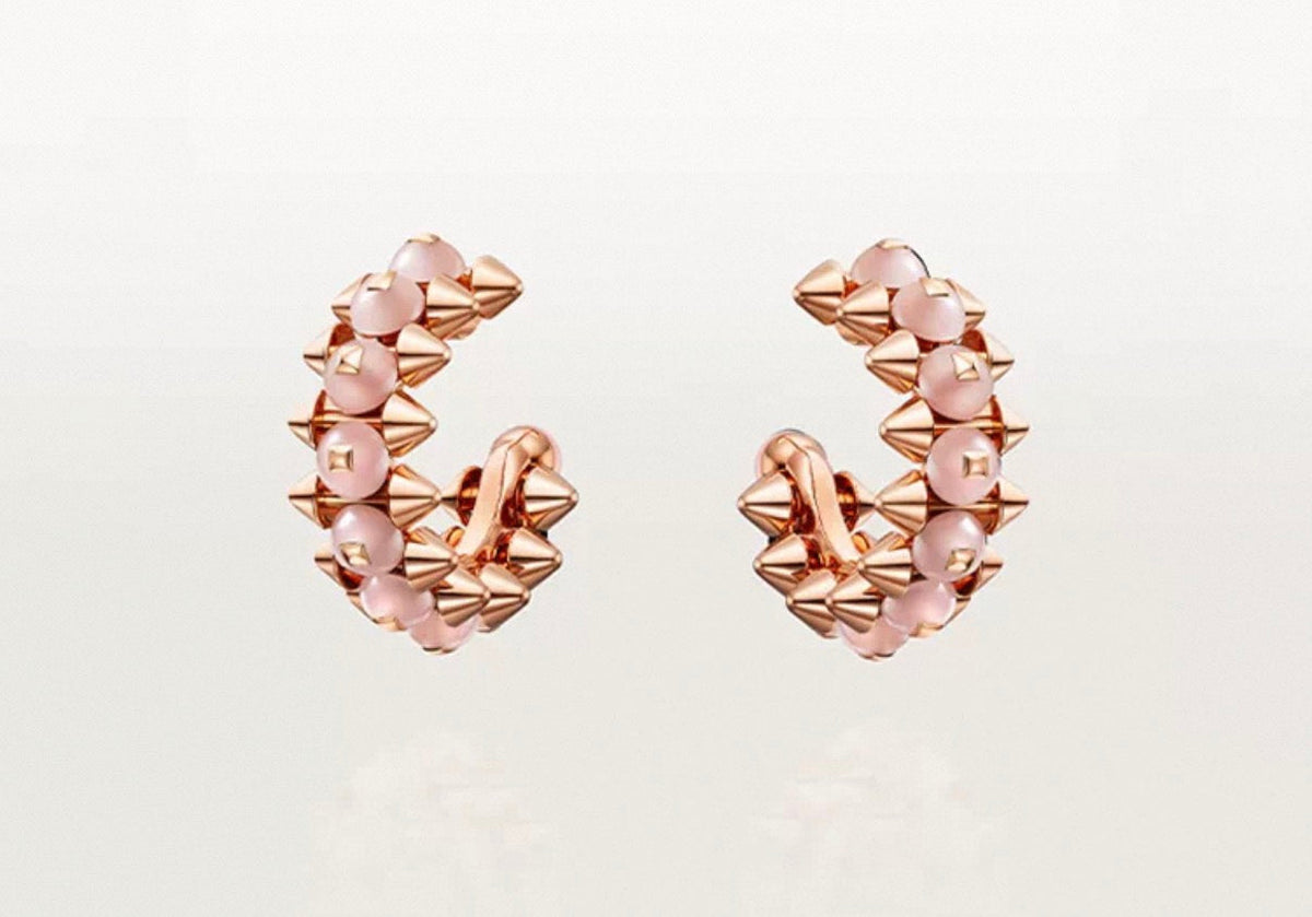 [Bling Jewelrys]CLASH COLLECTION AGATE CHALCEDONY STUD EARRINGS