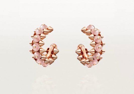 [Bling Jewelrys]CLASH COLLECTION AGATE CHALCEDONY STUD EARRINGS