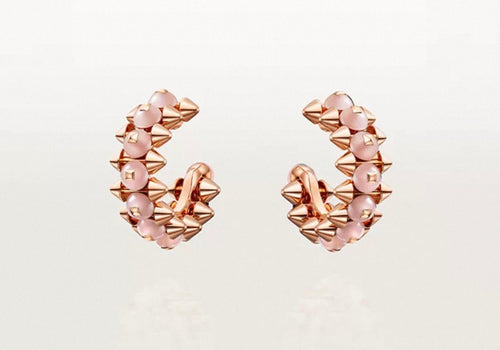 [Bling Jewelrys]CLASH COLLECTION AGATE CHALCEDONY STUD EARRINGS
