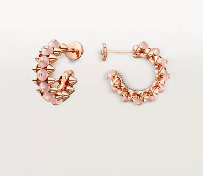 [Bling Jewelrys]CLASH COLLECTION AGATE CHALCEDONY STUD EARRINGS
